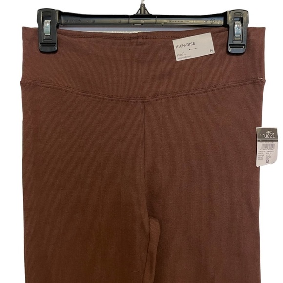 Rue21 Ribbed Knit High Rise Brown Leggings Size Medium - Picture 3 of 6